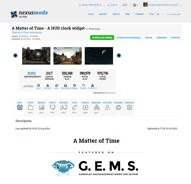 Skyrim Nexus Light (Adopted) v0.1