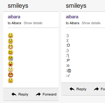 Fastmail - hide smileys
