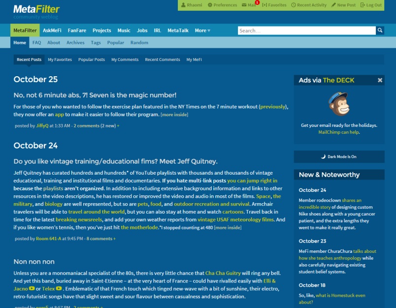 MetaFilter Modern Tweak