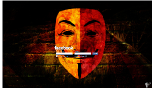 anonymous red facebook theme - by isourish