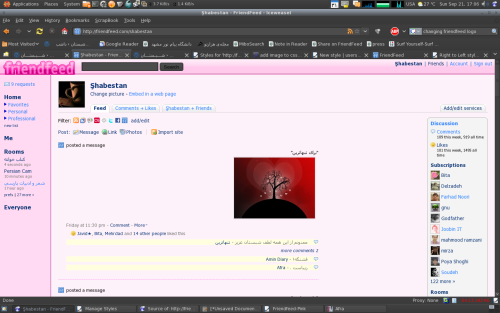 FriendFeed - Pink Style (RTL)
