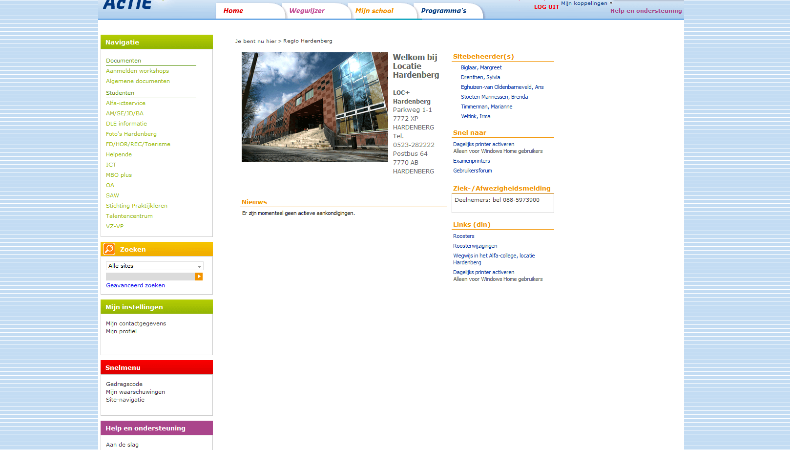 AcTIE Alfa-college fix Firefox