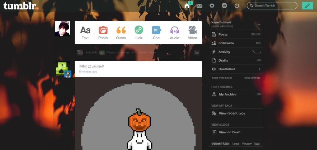 Sunset for Tumblr (Dashboard Theme)