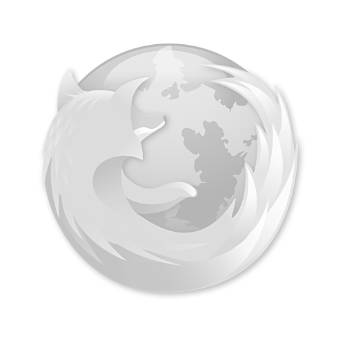Mozilla Firefox - about:blank with light gray logo