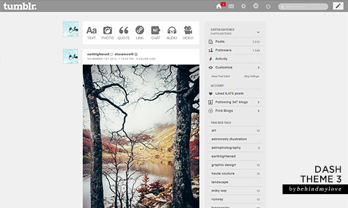 Minimalist Tumblr Dashboard 500px / Feb 20, 2015