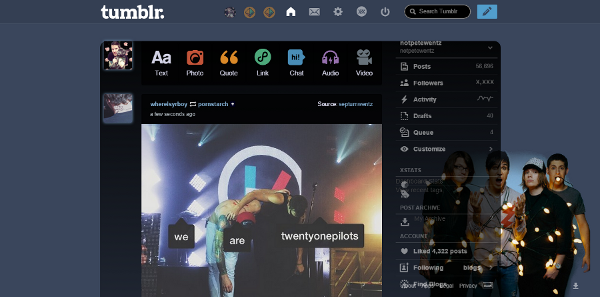 Fall Out Boy Xmas Tumblr Dashboard Theme