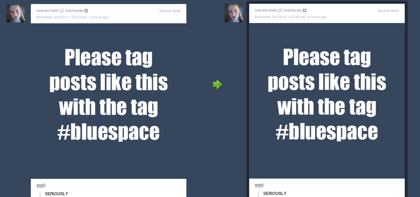 Tumblr #bluespace border