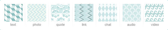 Minimal Pattern Tumblr Post Icons (5 colors)