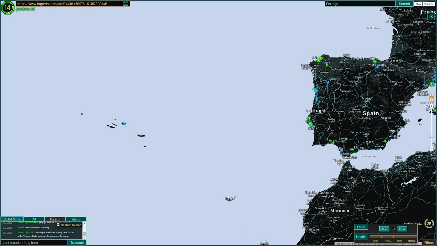 Ingress Intel Map Minimal w/ Link