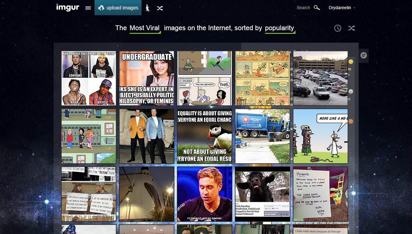 Imgur Space Theme
