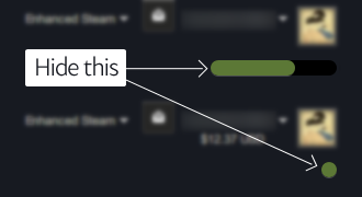 Enhanced Steam addon - hide the top loading bar