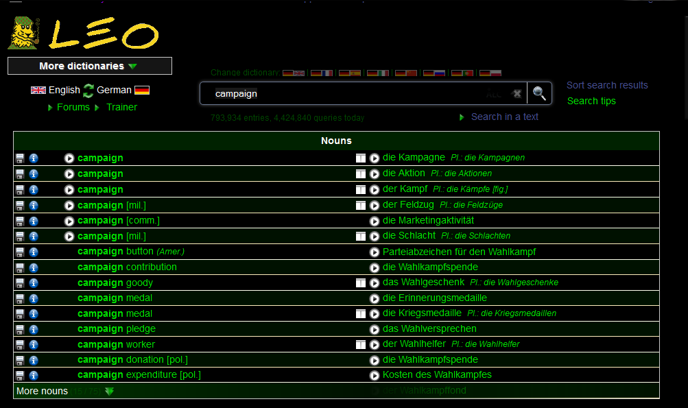 LEO Dictionary kuroi