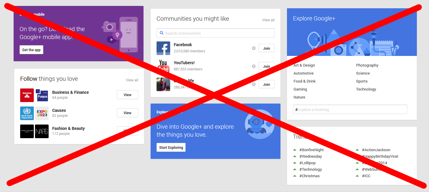 Google+ anti-nag