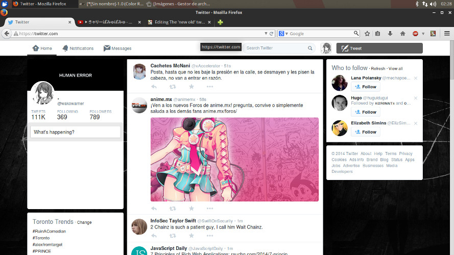 The 'new old' twitter 5/11/2014