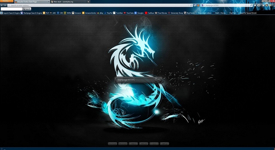 about:home - Kali Linux/Blue Dragon