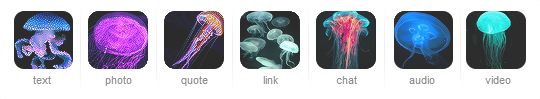 Bioluminescent Jellyfish Tumblr Post Icons