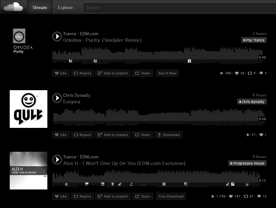 Soundcloud Grayscale