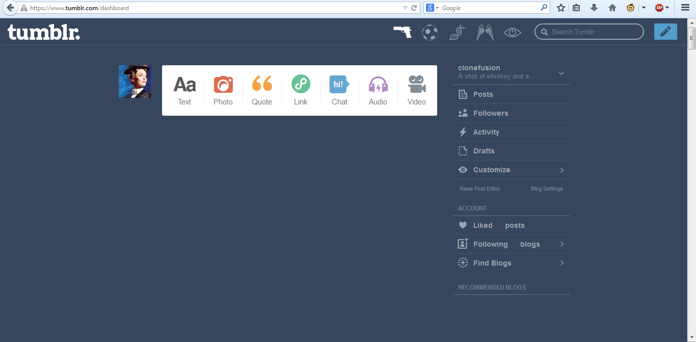 Orphan Black Tumblr Dashboard Buttons