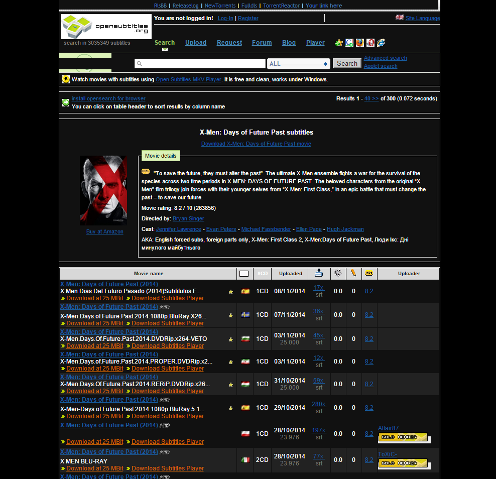 OpenSubtitles Dark