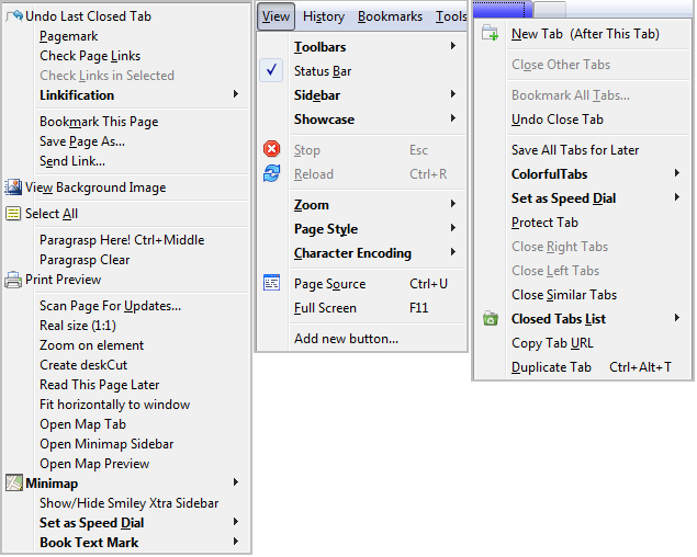 BOLD SOME menu items in ALL Menus