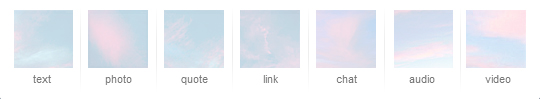 Soft Pink Sky Tumblr Post Icons (4 Shape Options)