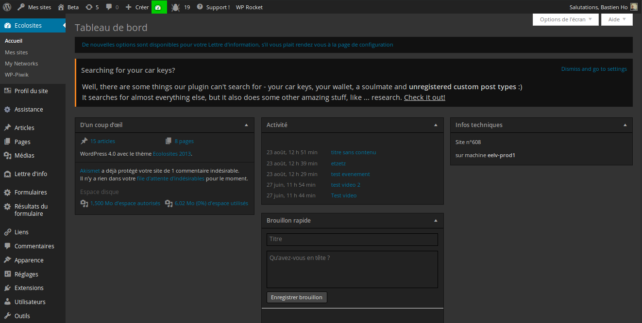 Dark Wordpress Admin