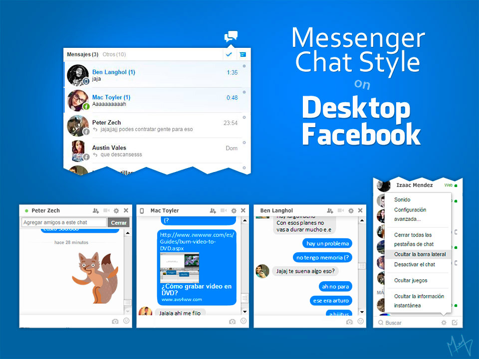 Messenger Chat Style on Desktop Facebook