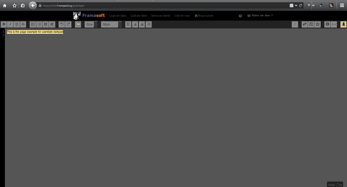 Dark Pad (framapad / etherpad...)