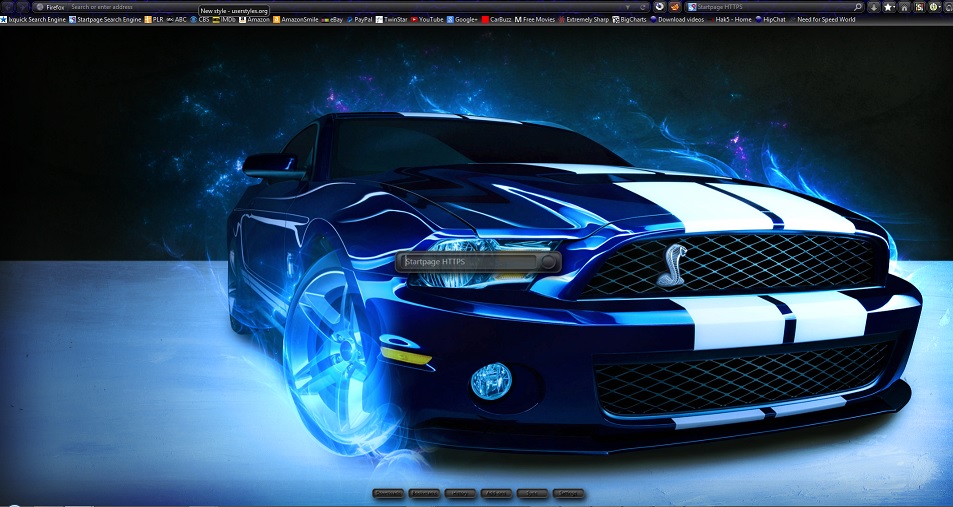 About:Home - Blue Shelby Mustang/Ford
