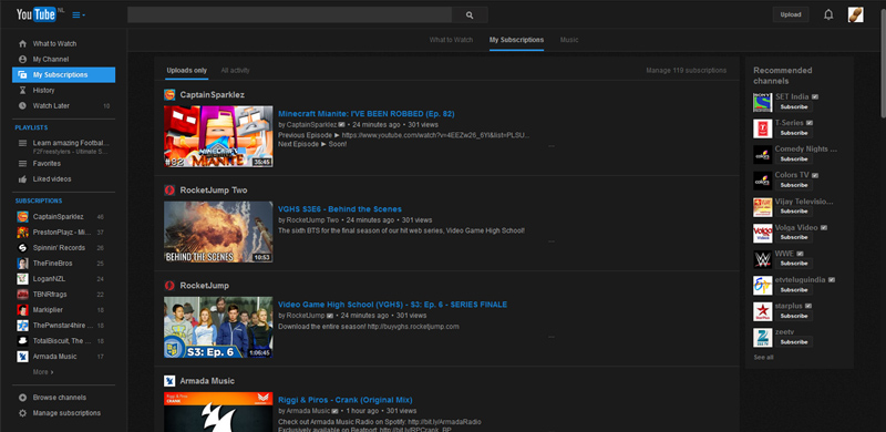 Youtube Blue Theme
