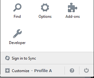 Add Profile name to the Firefox menu