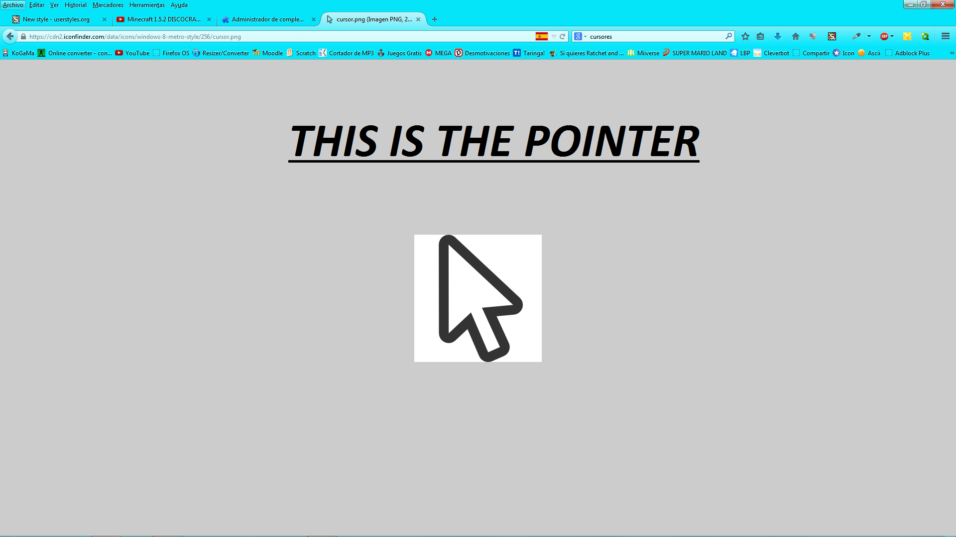 Cursor gigante transparente