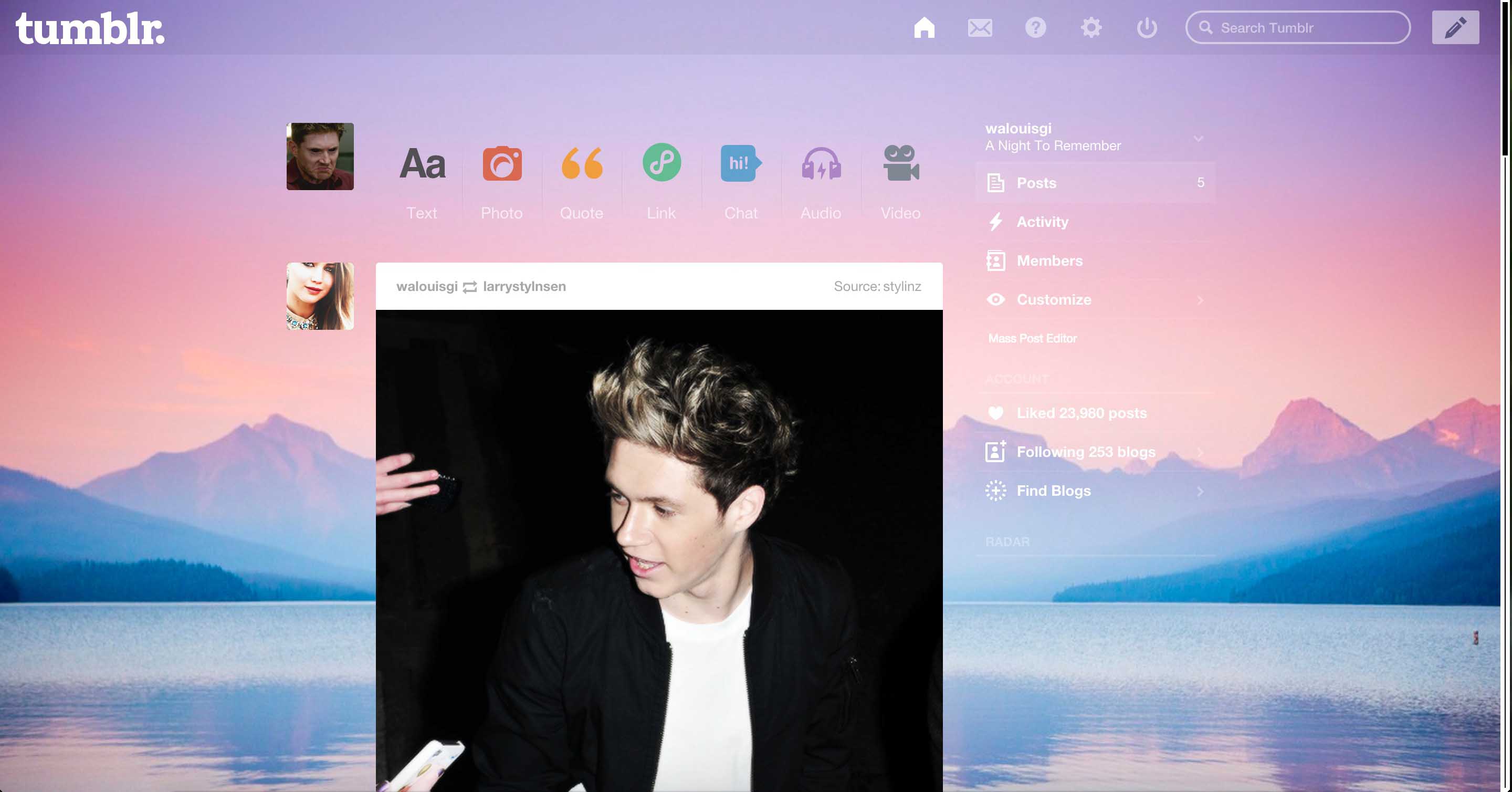 Pastel Sky Tumblr Dashboard Theme || sweetenouis