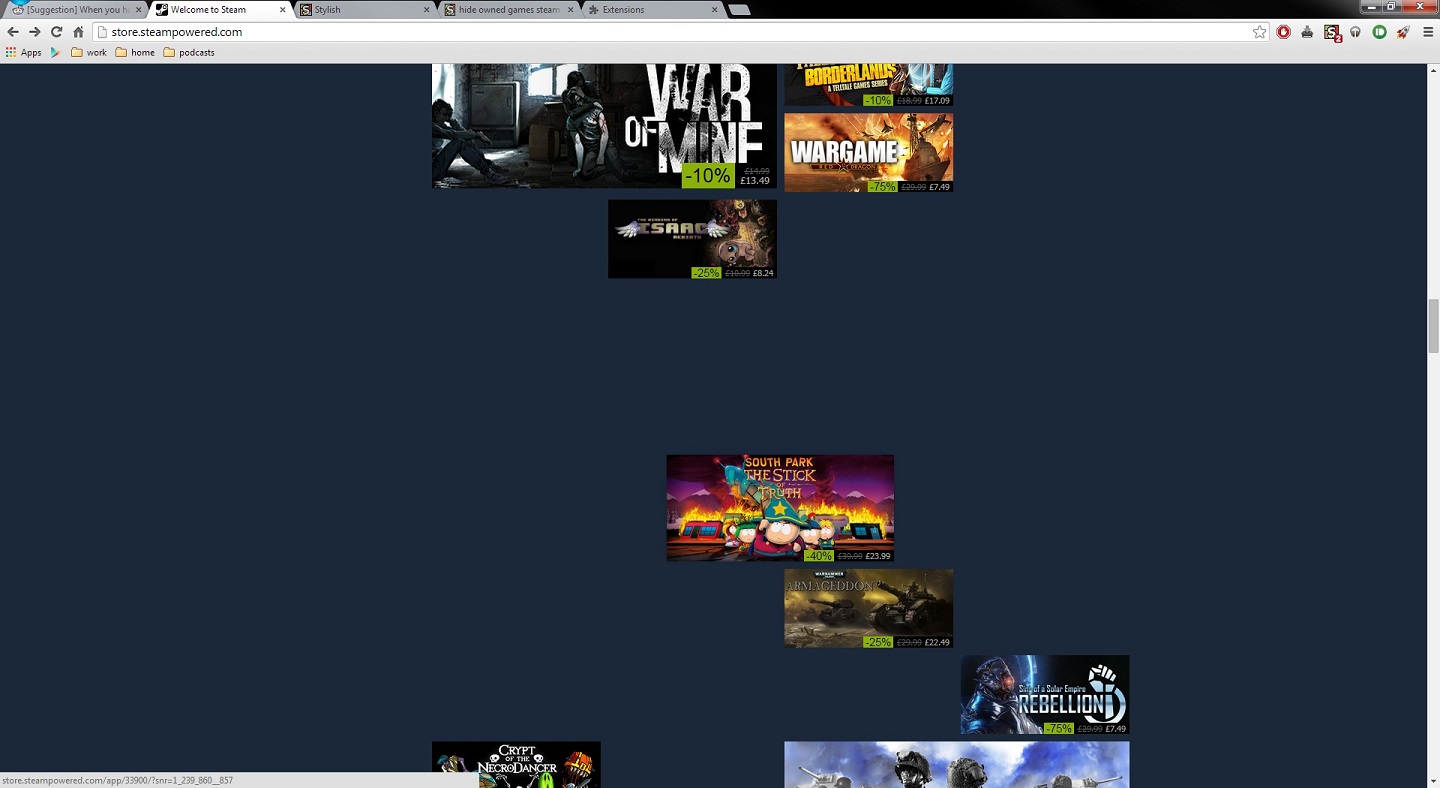 hide owned games steam winter sale 2014