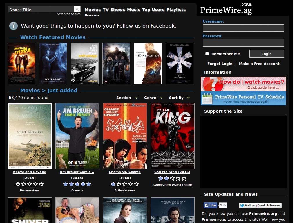 Primewire - Dark Mode