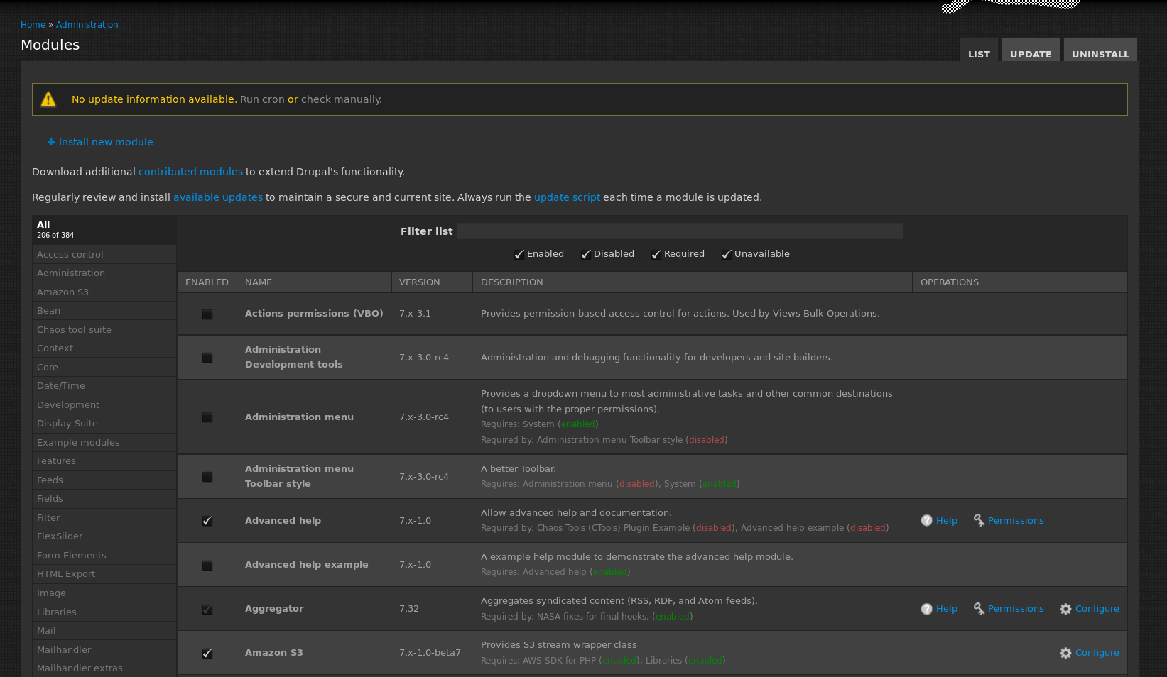 Drupal Seven - Dark theme