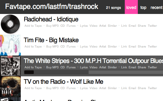 Favtape now like Muxtape!