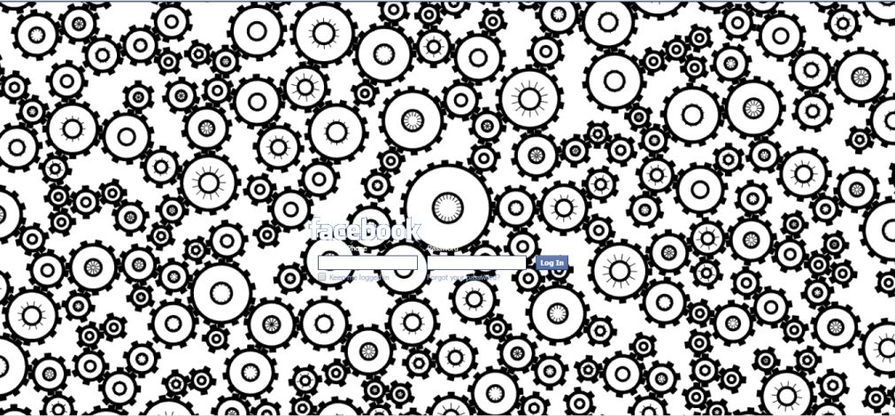 Rotating Gears Facebook Login (Animated) - isouris