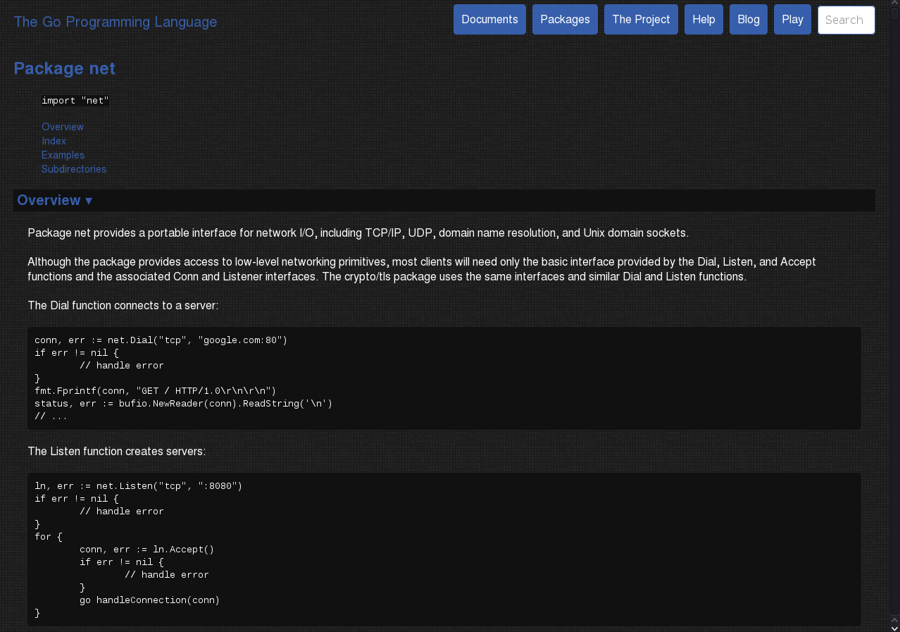 Godoc.org Dark [CFH]