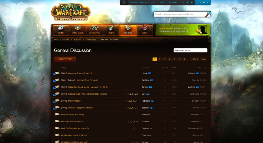 Battle.net Pandaria Forum Background