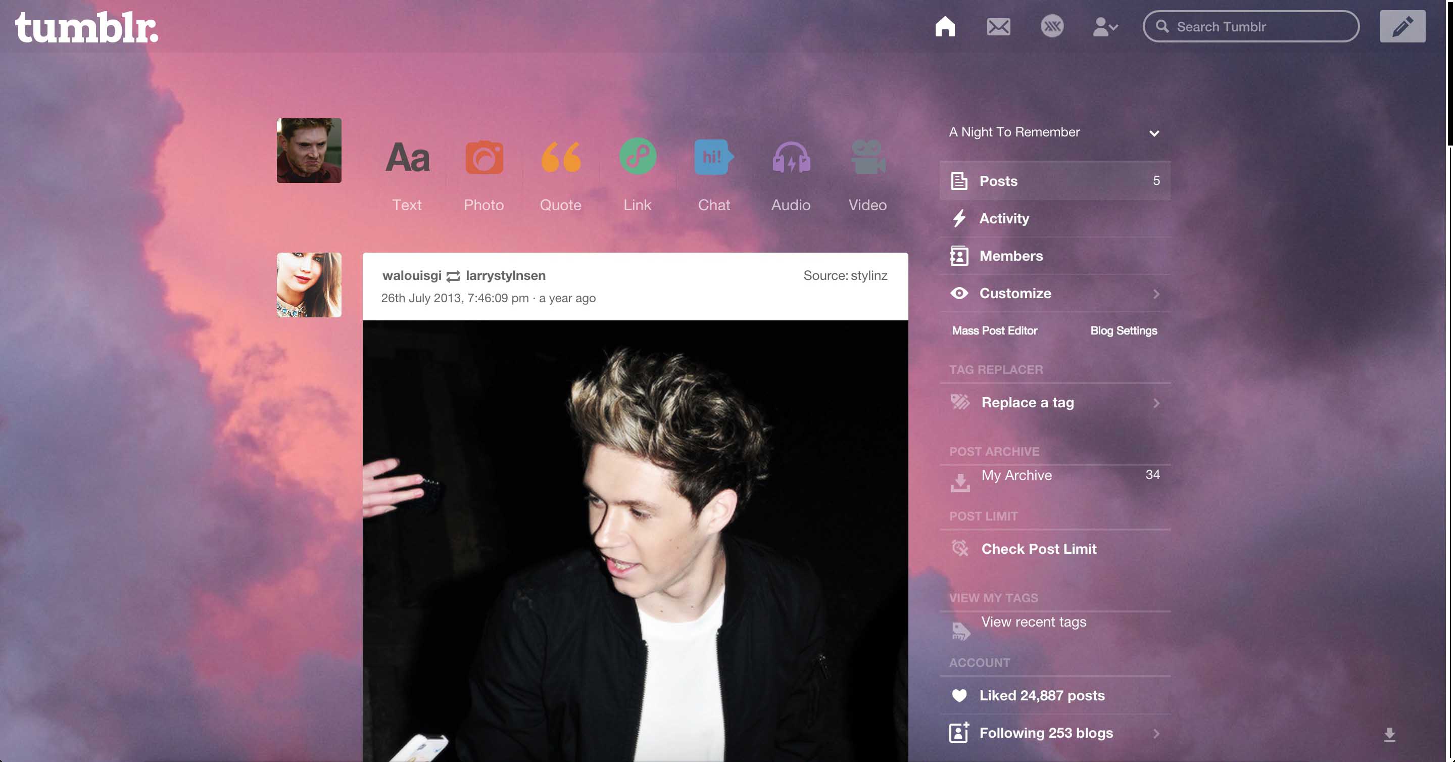 Sky #2 Tumblr Dashboard Theme || sweetenouis