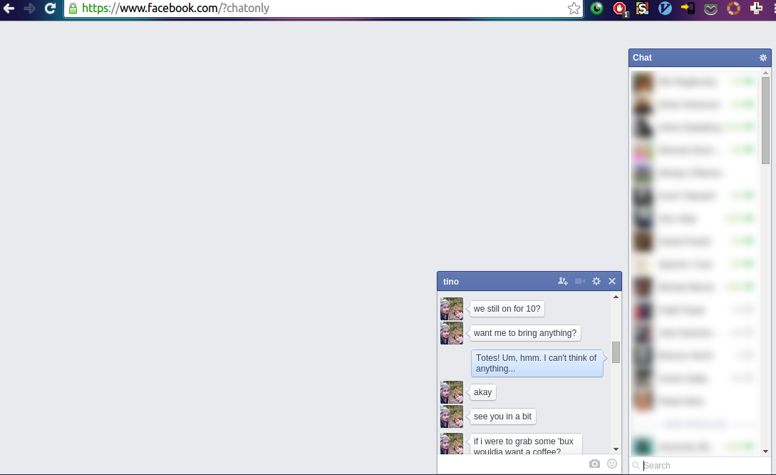 Facebook chat-only