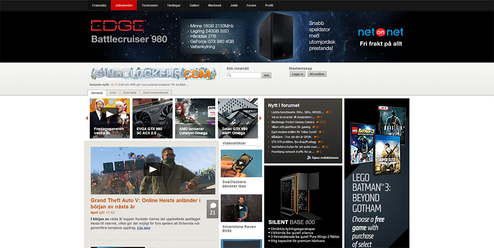 Sweclockers dark fixed menu