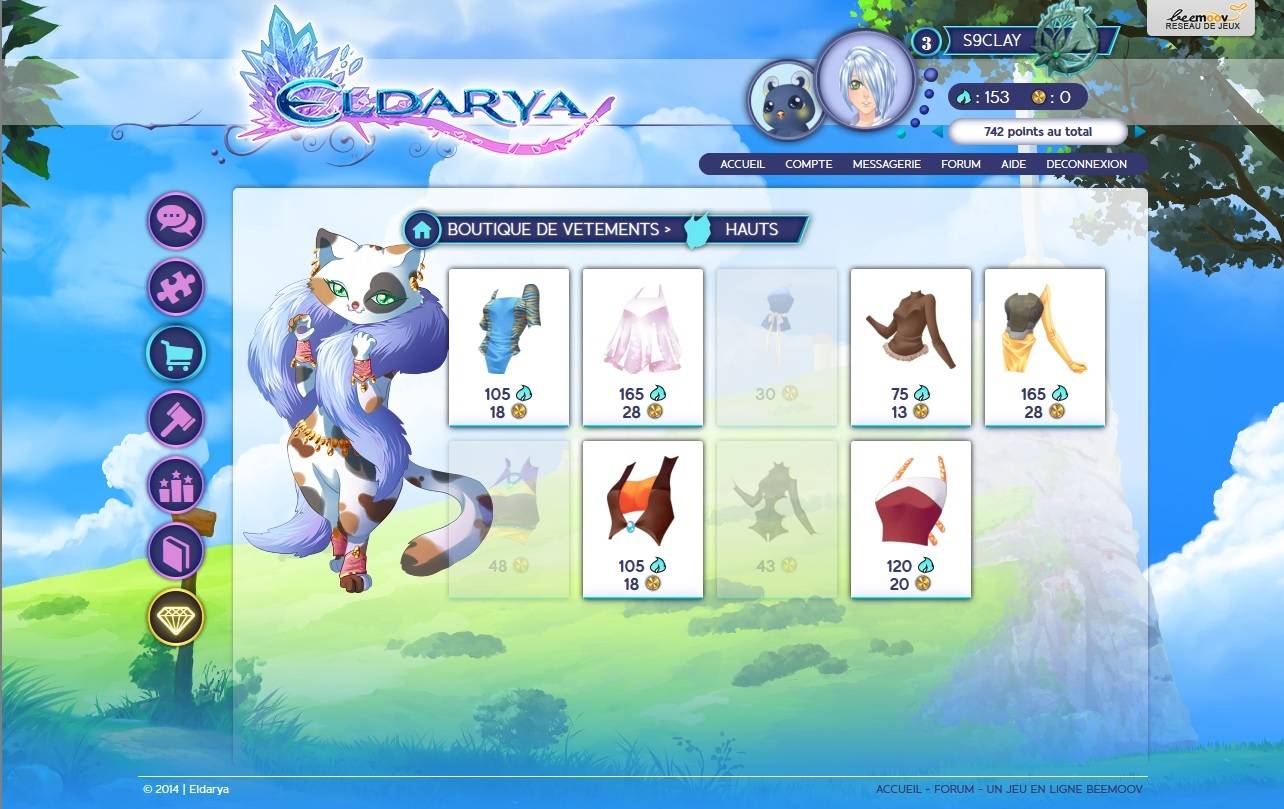 Eldarya - (outil)Masquer articles en pièces d'or