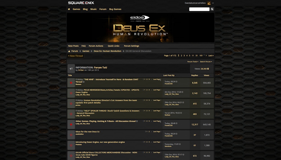 Square Enix Forums - Deus Ex