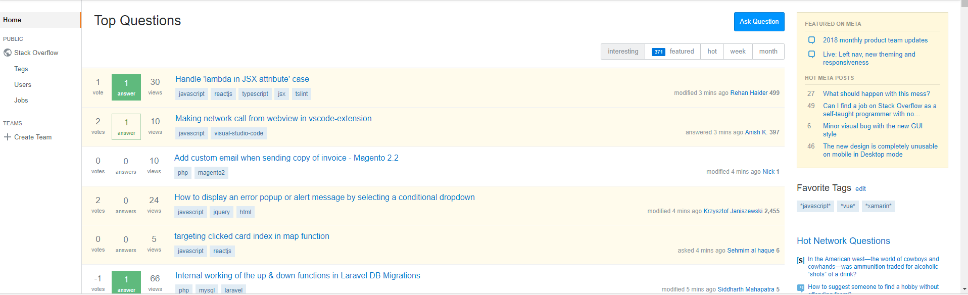 Stackoverflow Full screen