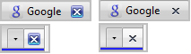 TAB closebutton keep X (box container removed)