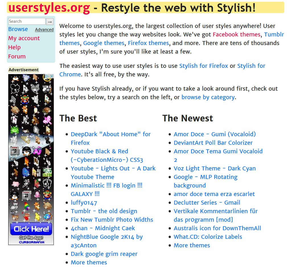 Userstyles - Custom webfont + Readability