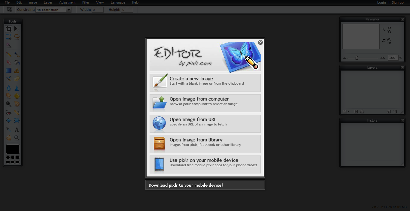 Pixlr Hide Ads