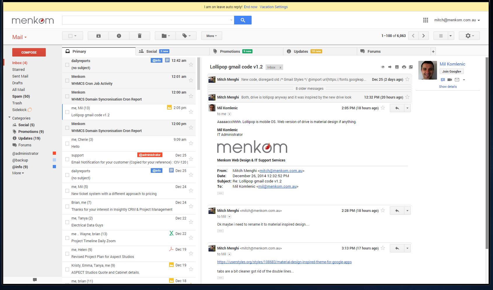 Material Design Inspired Theme for Google Apps
